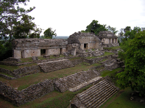 Blick vom Palast des Fürsten in Palenque Mexiko
